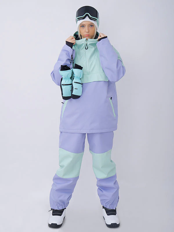 Women's Snowverb Alpine Ranger Colorblock Anorak Snow Jacket - Image 5