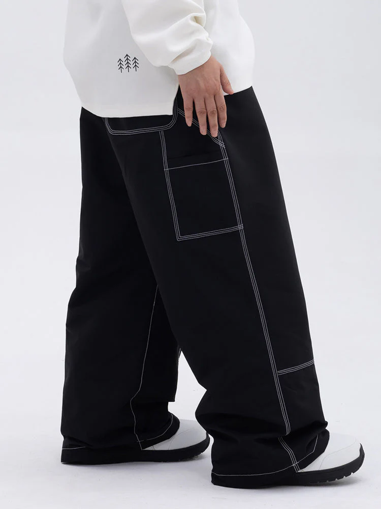 Women's Urban Street Style Freerider Baggy Snow Pants - Image 6