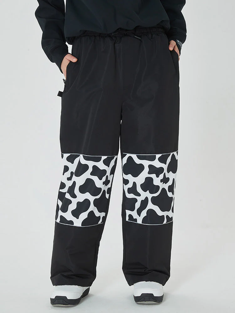 Women's Swaggy Knee Reflective Graphic Panel Cargo Snow Pants - Image 11