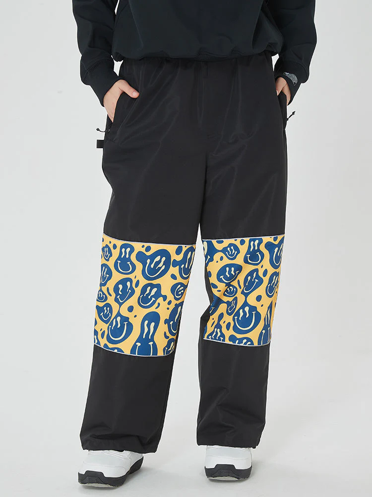 Women's Swaggy Knee Reflective Graphic Panel Cargo Snow Pants - Image 7