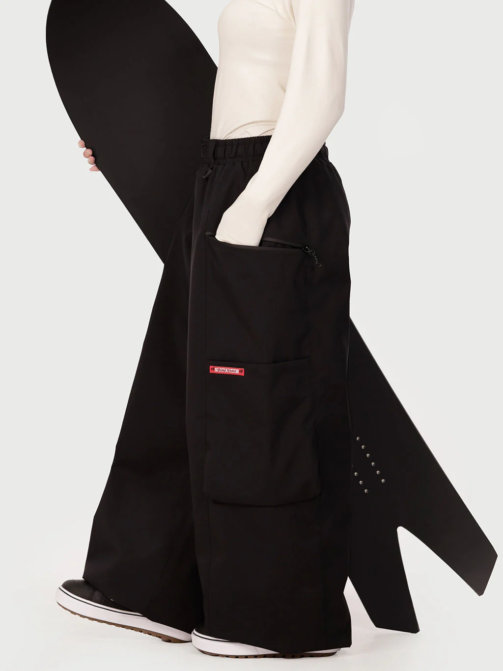 Women's Techline Durable Stretch Utility Cargo Snow Pants – Baggy Freestyle Fit - Image 15