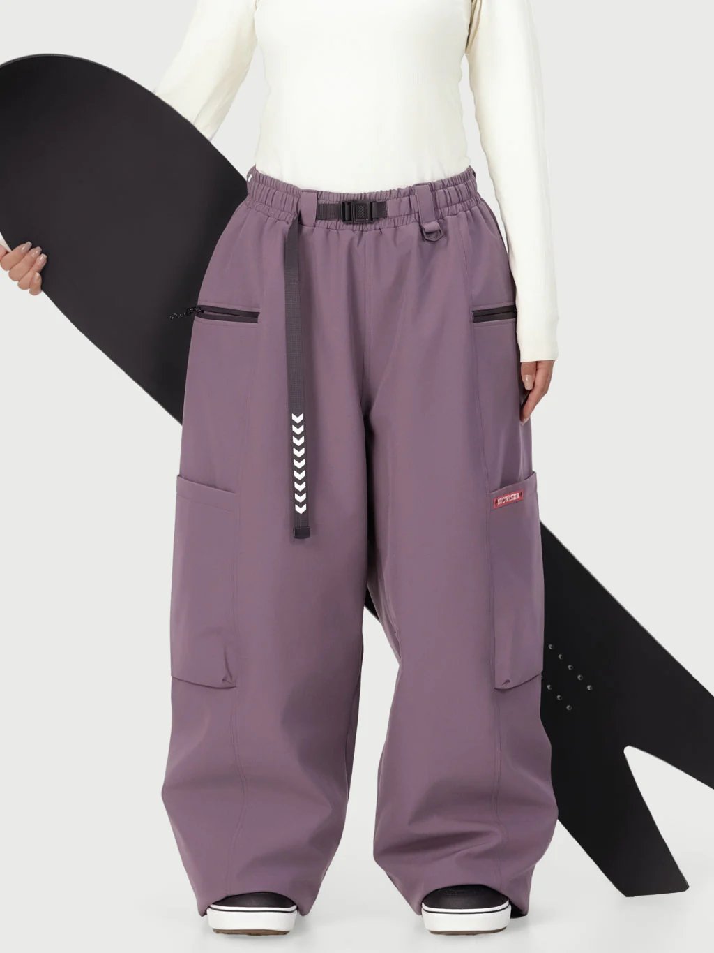 Women's Techline Durable Stretch Utility Cargo Snow Pants – Baggy Freestyle Fit - Image 19