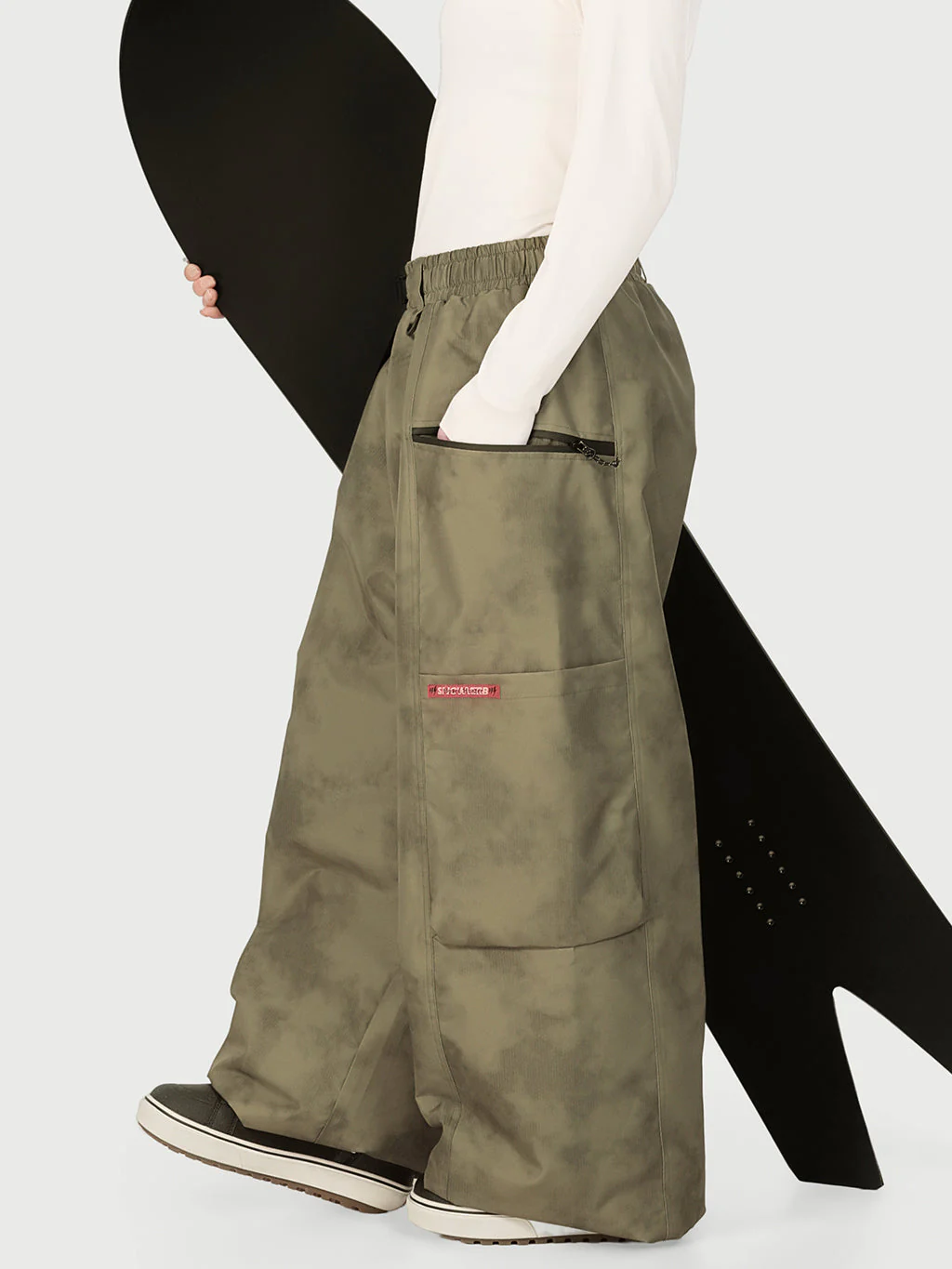 Women's Techline Durable Stretch Utility Cargo Snow Pants – Baggy Freestyle Fit - Image 2