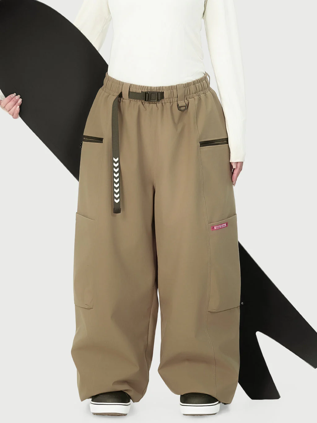 Women's Techline Durable Stretch Utility Cargo Snow Pants – Baggy Freestyle Fit - Image 29
