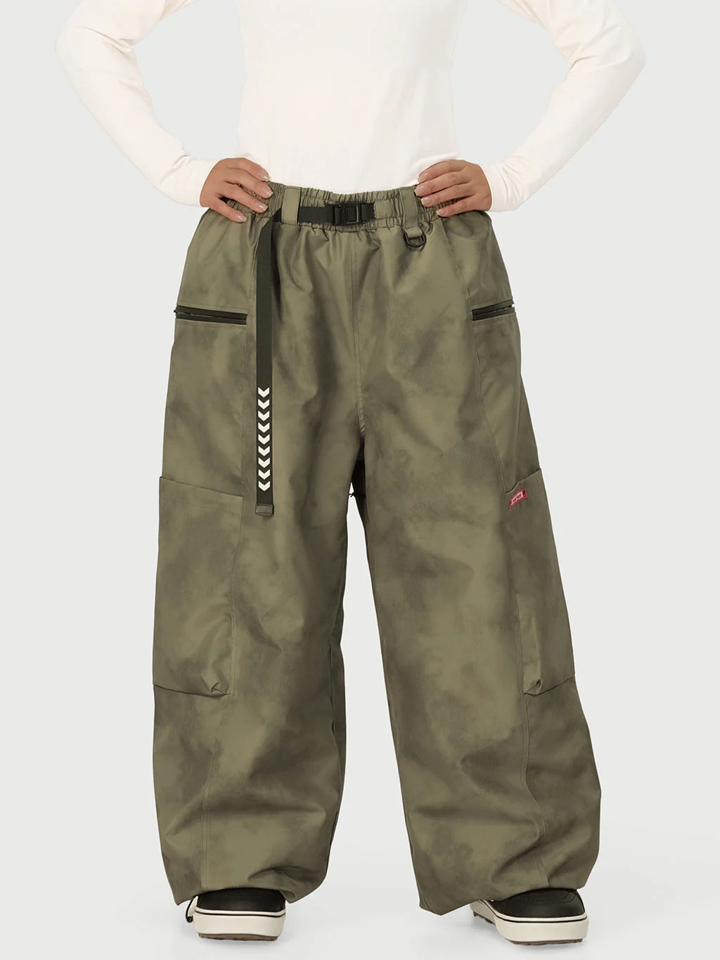 Women's Techline Durable Stretch Utility Cargo Snow Pants – Baggy Freestyle Fit - Image 4