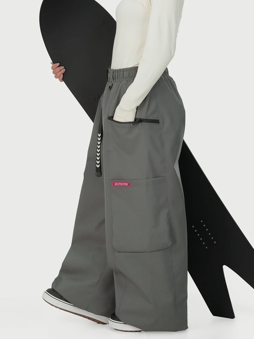 Women's Techline Durable Stretch Utility Cargo Snow Pants – Baggy Freestyle Fit - Image 40