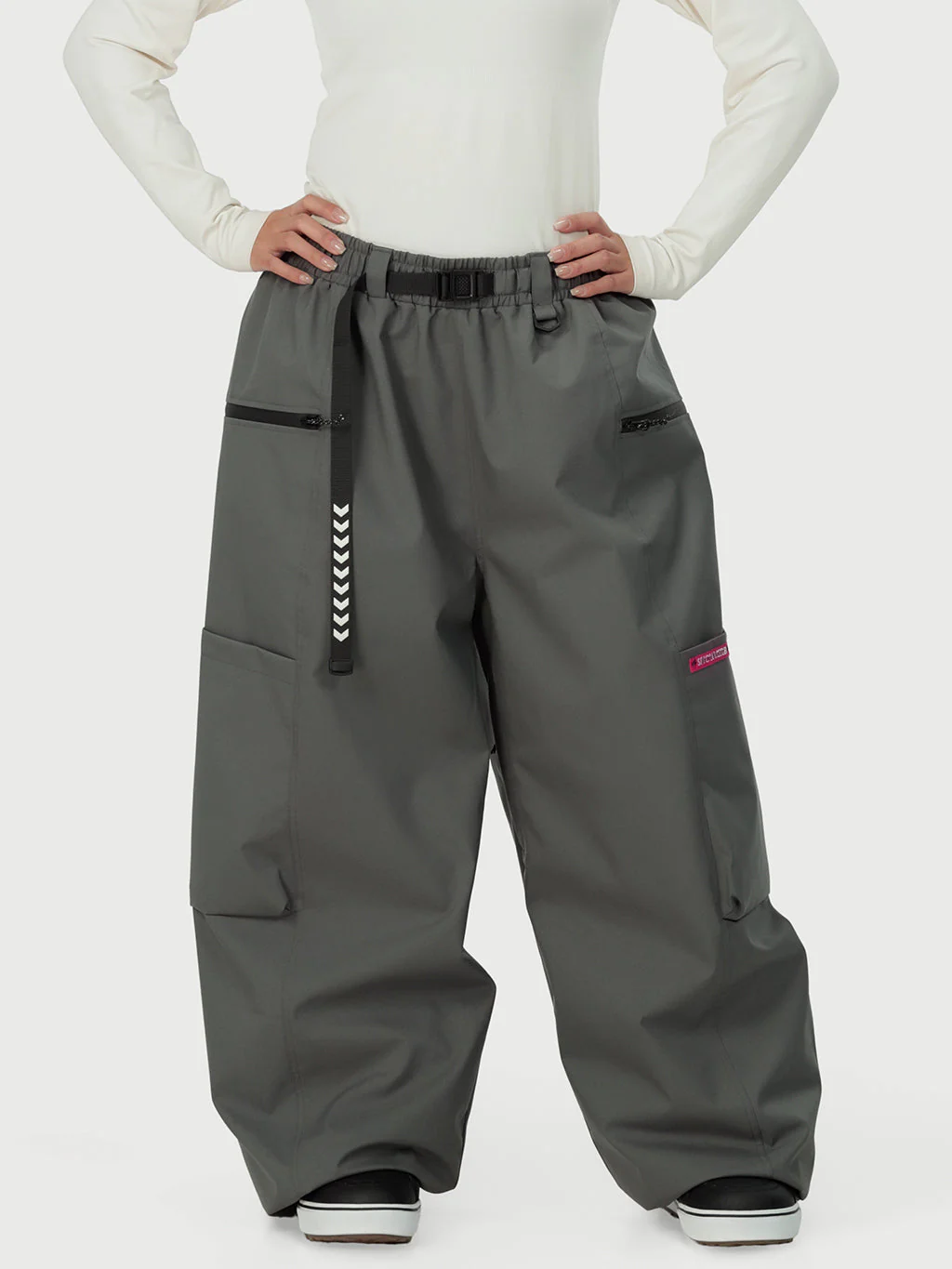 Women's Techline Durable Stretch Utility Cargo Snow Pants – Baggy Freestyle Fit - Image 42