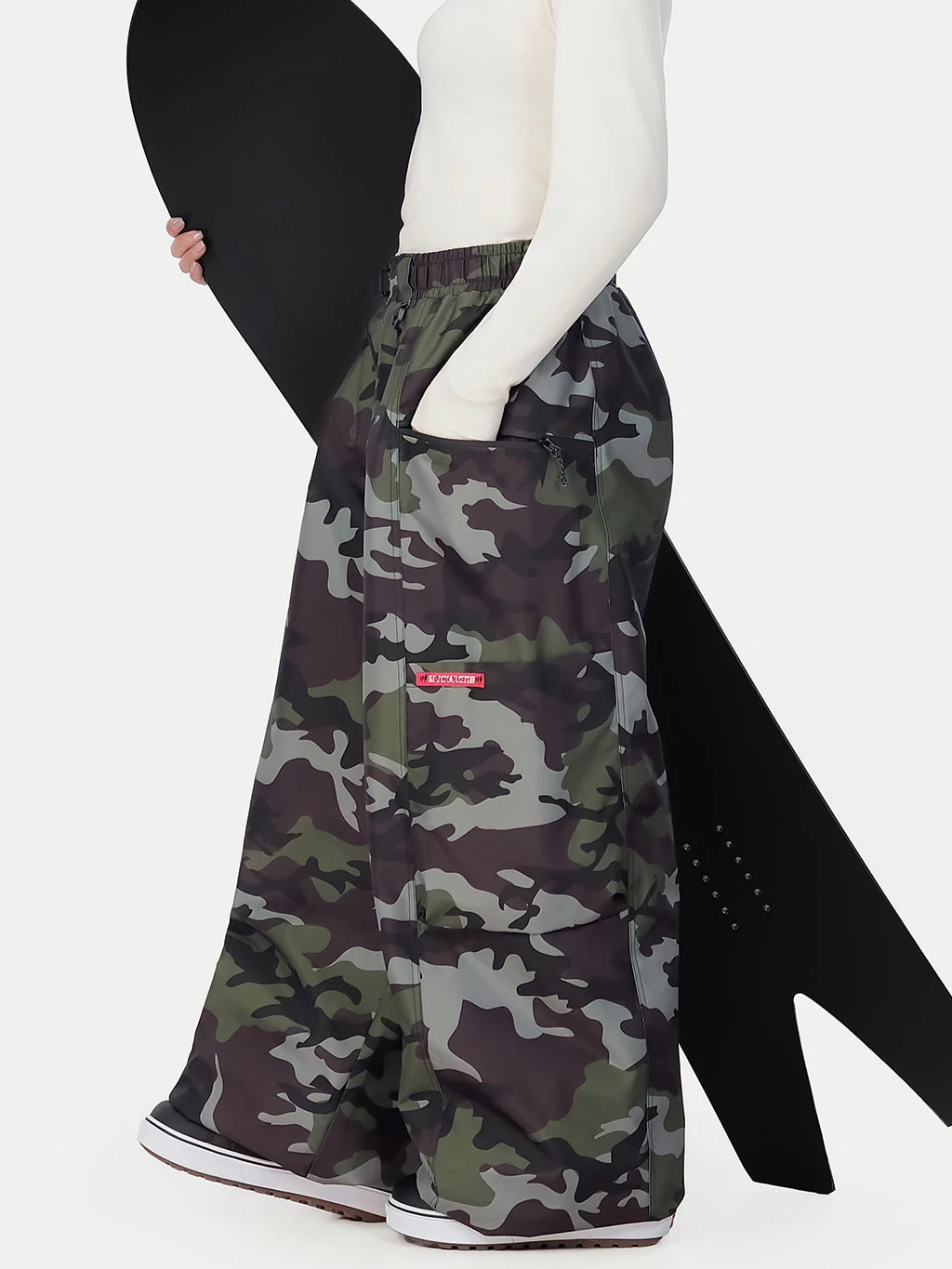 Women's Techline Durable Stretch Utility Cargo Snow Pants – Baggy Freestyle Fit - Image 7