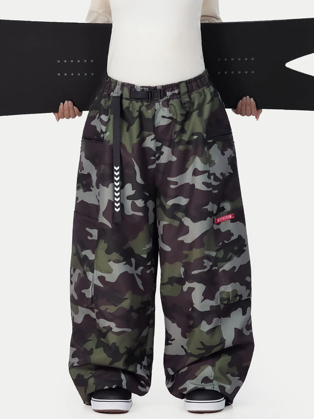 Women's Techline Durable Stretch Utility Cargo Snow Pants – Baggy Freestyle Fit - Image 8
