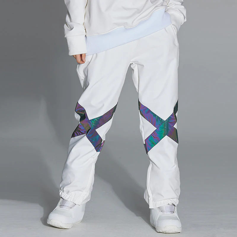 Women's Unisex Arctic Queen Glimmer Neon Light Cross X Snow Pants - Image 6