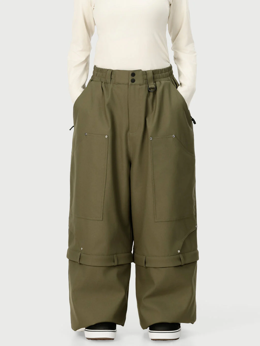 Women's UrbanCraft Double Knee Utility Cargo Snow Pants with Rivet-Reinforced Panels - Image 20