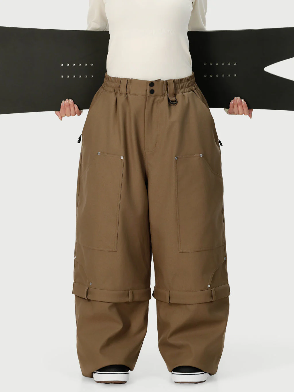 Women's UrbanCraft Double Knee Utility Cargo Snow Pants with Rivet-Reinforced Panels - Image 8