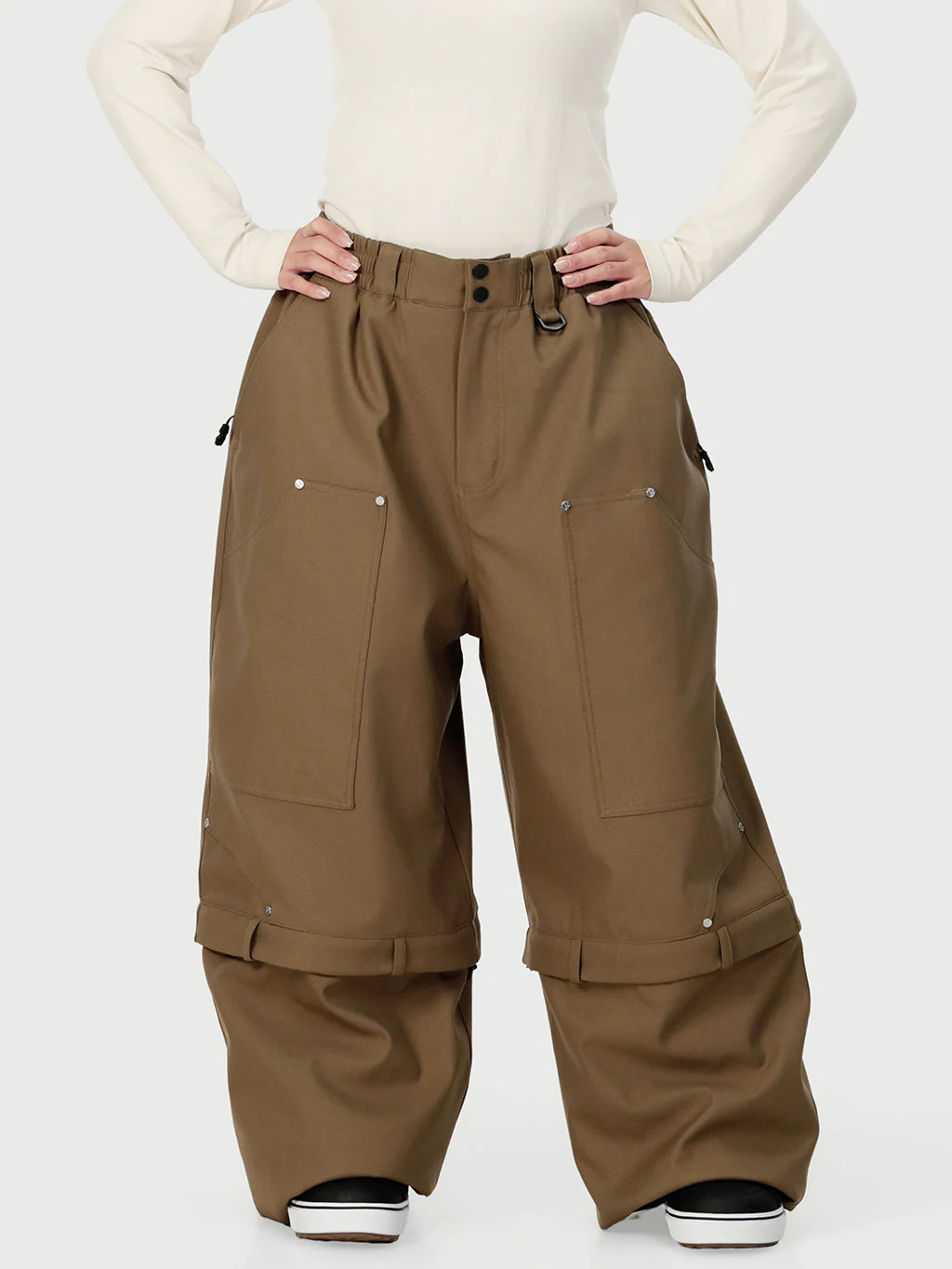 Women's UrbanCraft Double Knee Utility Cargo Snow Pants with Rivet-Reinforced Panels - Image 9
