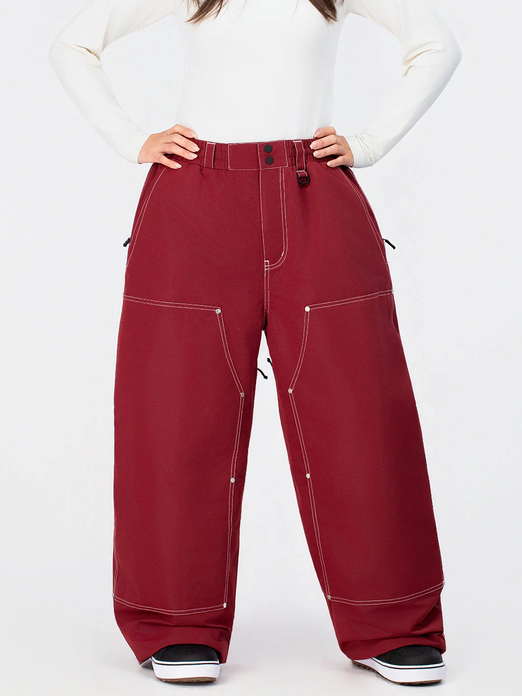 Women's UrbanCraft Utility Freeride Baggy Snowboard Pants with Reinforced Panels - Image 14