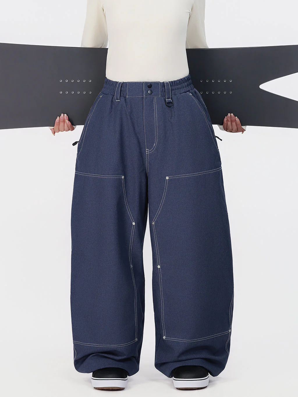 Women's UrbanCraft Utility Freeride Baggy Snowboard Pants with Reinforced Panels - Image 17