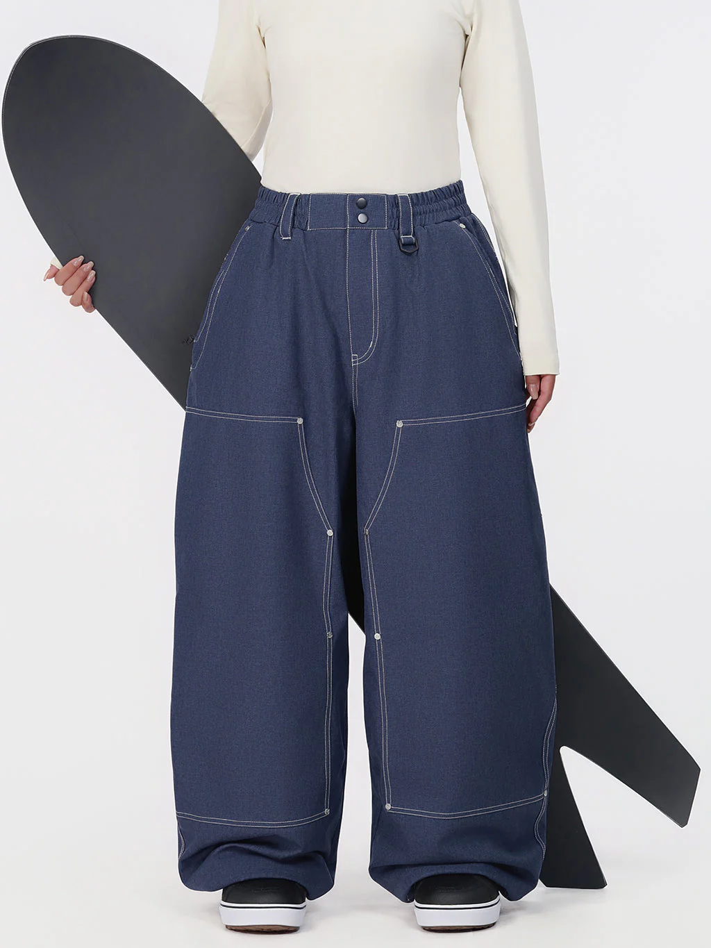 Women's UrbanCraft Utility Freeride Baggy Snowboard Pants with Reinforced Panels - Image 18