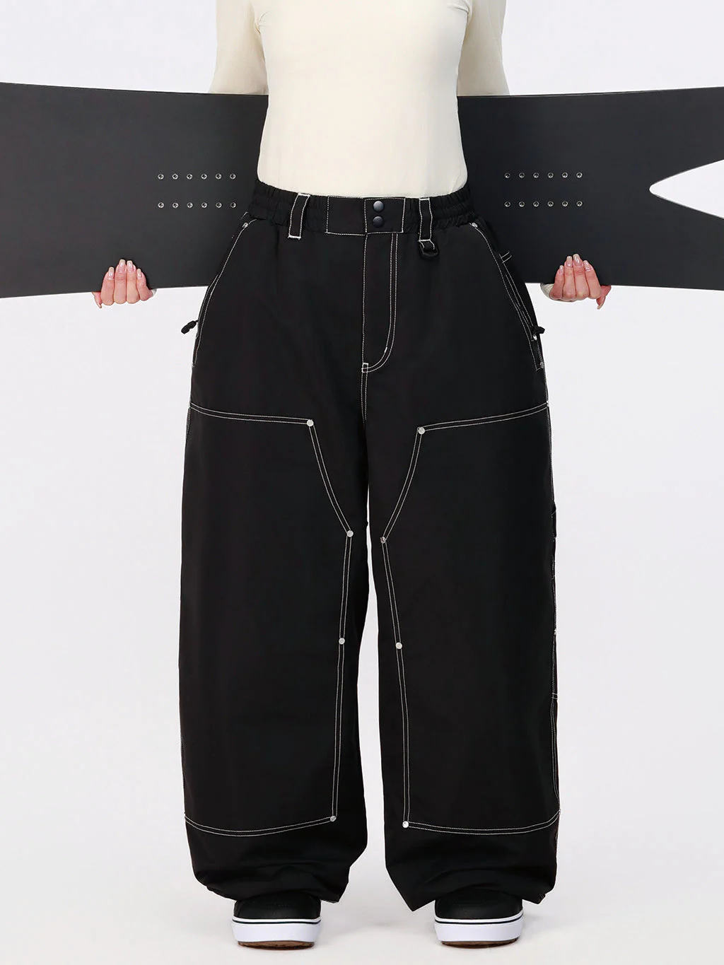 Women's UrbanCraft Utility Freeride Baggy Snowboard Pants with Reinforced Panels - Image 3