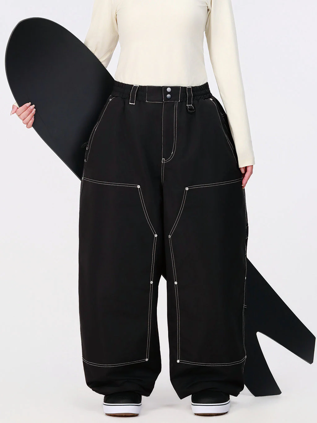 Women's UrbanCraft Utility Freeride Baggy Snowboard Pants with Reinforced Panels - Image 4