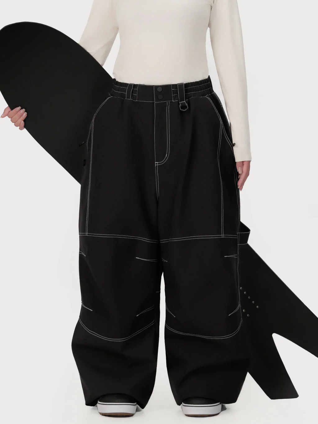 Women's UrbanCraft Workwear Baggy Snow Pants with Enhanced Knee Mobility Design - Image 11