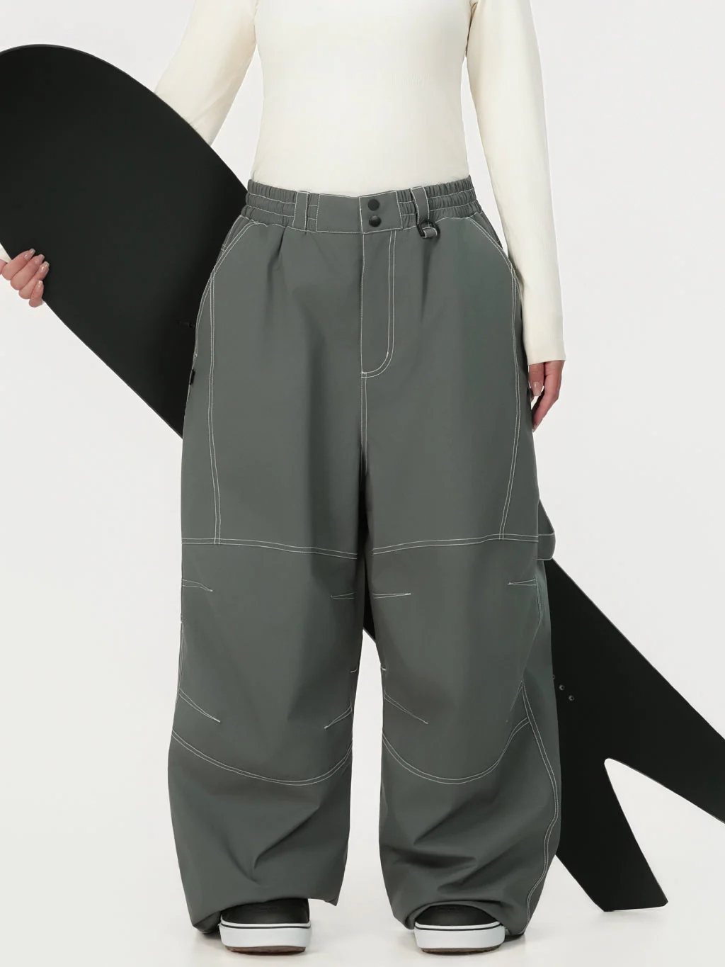 Women's UrbanCraft Workwear Baggy Snow Pants with Enhanced Knee Mobility Design - Image 16