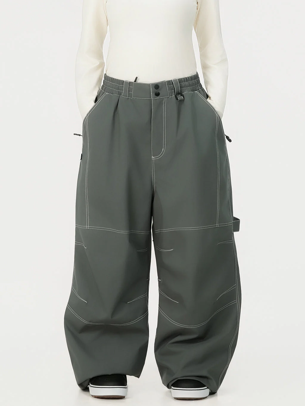 Women's UrbanCraft Workwear Baggy Snow Pants with Enhanced Knee Mobility Design - Image 19