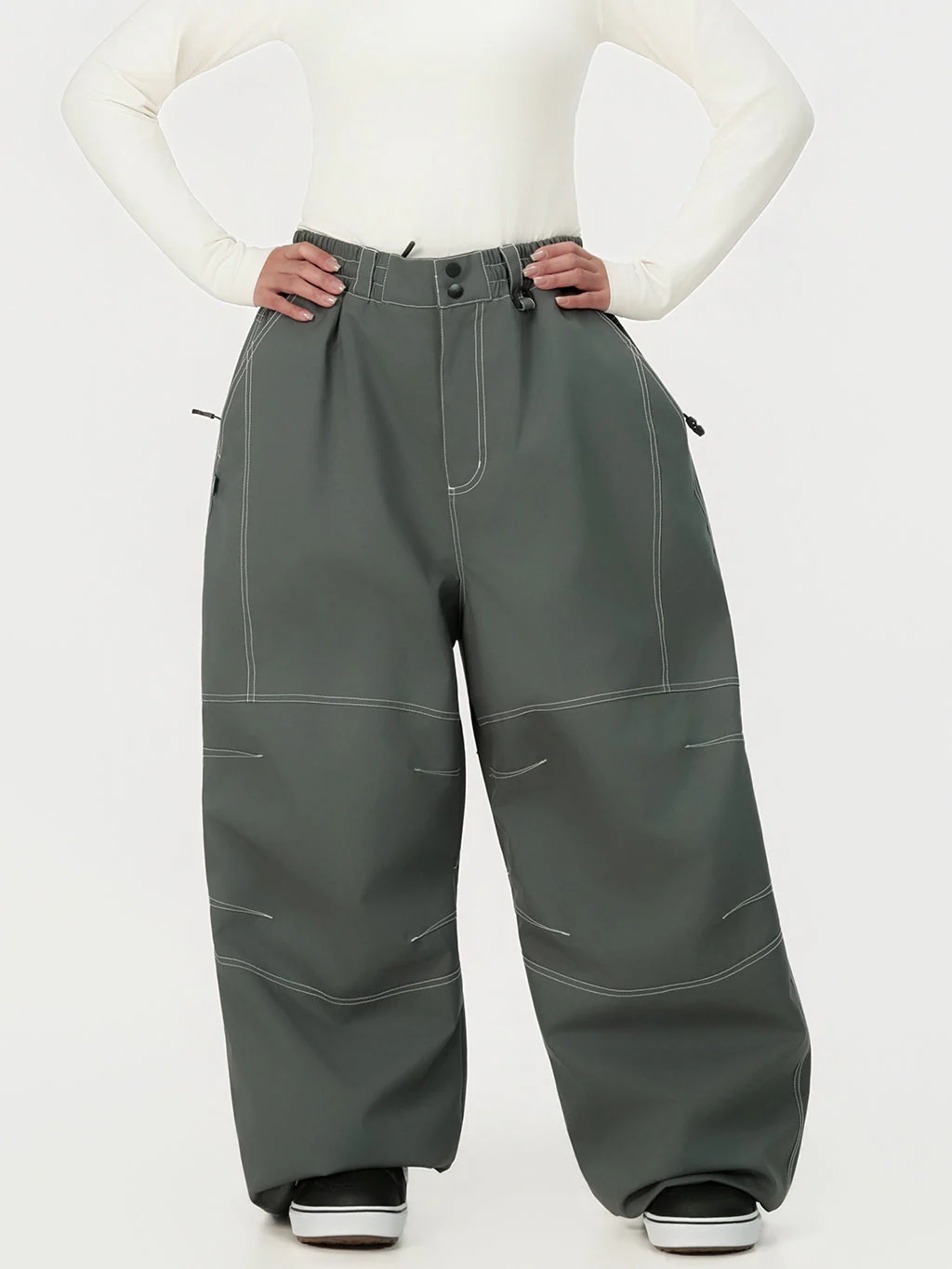 Women's UrbanCraft Workwear Baggy Snow Pants with Enhanced Knee Mobility Design - Image 20