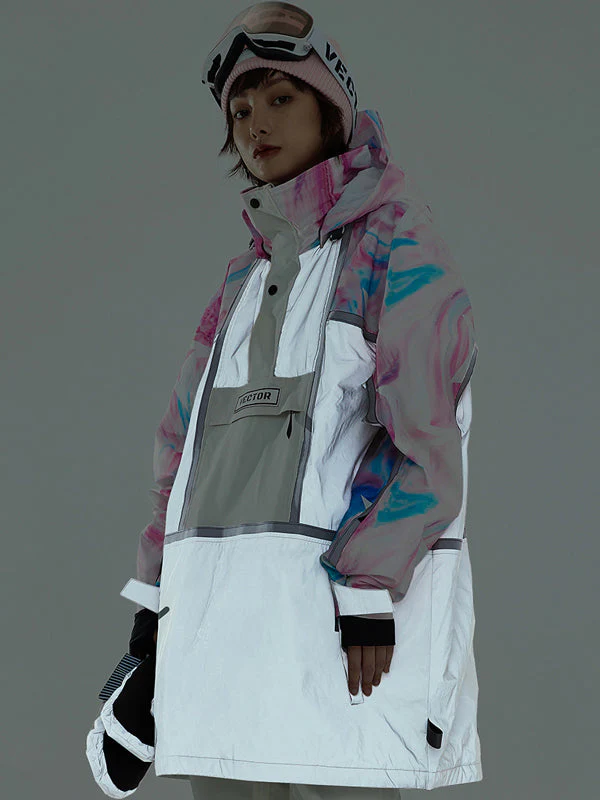 Women's Vector Unisex Reflective Colorful Winter Anorak Snow Jacket - Image 5