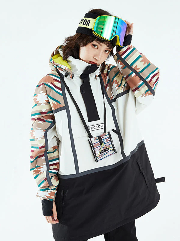 Women's Vector Unisex Reflective Colorful Winter Anorak Snow Jacket - Image 7