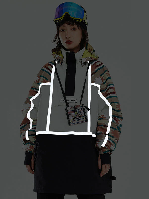 Women's Vector Unisex Reflective Colorful Winter Anorak Snow Jacket - Image 8