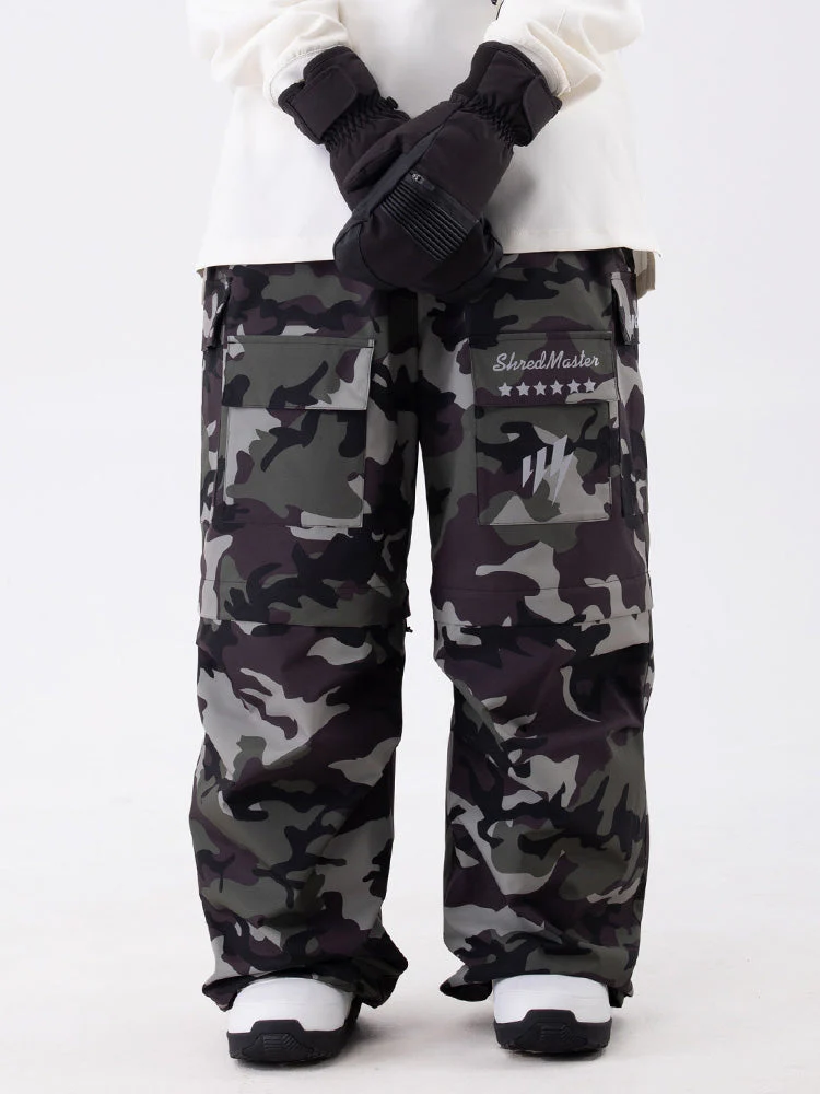 Women's Wild Soul Steeze Shred Master Baggy Street Cargo Camo Snow Pants / Shorts - Image 4