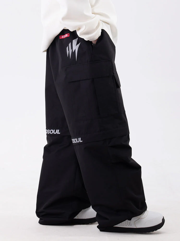 Women's Wild Soul Steeze Shred Master Baggy Street Cargo Camo Snow Pants / Shorts - Image 9