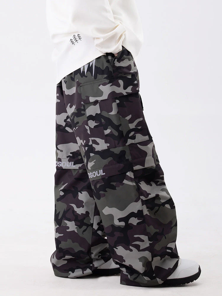 Women's Wild Soul Steeze Shred Master Baggy Street Cargo Leopard Snow Pants / Shorts - Image 11