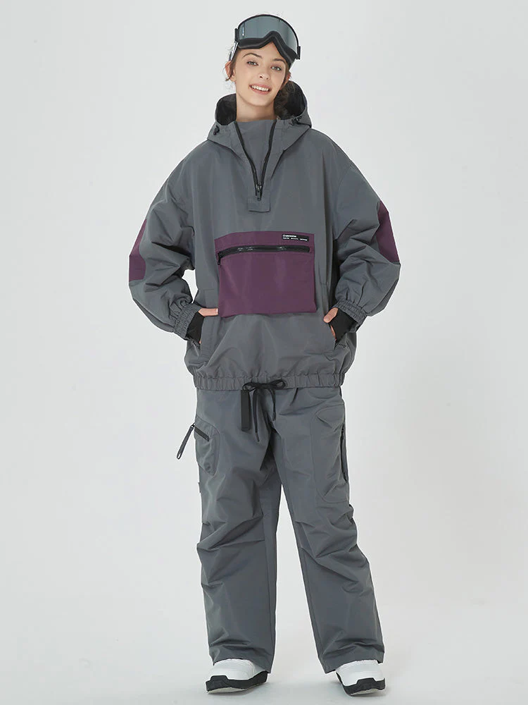 Women's Winter Bomber Snow Suit Prime Baggy Snowboard Jacket & Pants - Image 9
